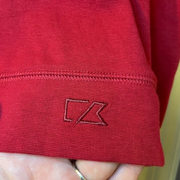 NWOT Cutter and Buck Red Ladies Keep You Warm Henley Style Shirt Size La… - Picture 6 of 9